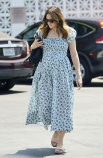 Pregnant MANDY MOORE Heading to Bank in Los Angeles 08/22/2022