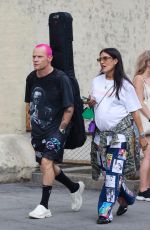 Pregnant MELODY EHSANI and Flea Out in New York 08/26/2022