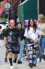 Pregnant MELODY EHSANI and Flea Out in New York 08/26/2022