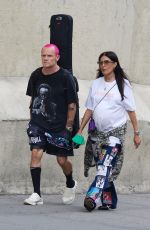 Pregnant MELODY EHSANI and Flea Out in New York 08/26/2022