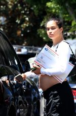 Pregnant SHANINA SHAIK Leave SEV Skin Care Clinic in West Hollywood 08/18/2022
