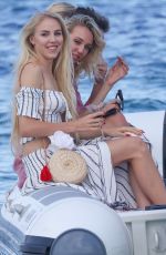 PRINCESS MARIA CHIARA and PRINCESS MARIA CAROLINA Leaves Club 55 in Saint-Tropez 08/28/2022