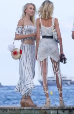 PRINCESS MARIA CHIARA and PRINCESS MARIA CAROLINA Leaves Club 55 in Saint-Tropez 08/28/2022