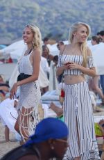 PRINCESS MARIA CHIARA and PRINCESS MARIA CAROLINA Leaves Club 55 in Saint-Tropez 08/28/2022