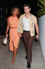 PRIYANKA CHOPRA and Nick Jonas on Dinner Date at Catch Steak LA in Los Angeles 08/17/2022