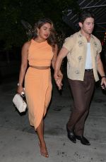 PRIYANKA CHOPRA and Nick Jonas on Dinner Date at Catch Steak LA in Los Angeles 08/17/2022
