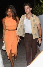 PRIYANKA CHOPRA and Nick Jonas on Dinner Date at Catch Steak LA in Los Angeles 08/17/2022