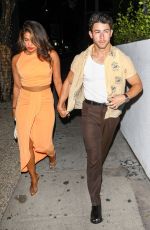 PRIYANKA CHOPRA and Nick Jonas on Dinner Date at Catch Steak LA in Los Angeles 08/17/2022