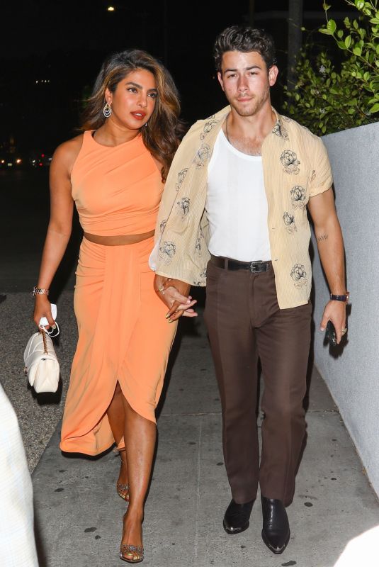 PRIYANKA CHOPRA and Nick Jonas on Dinner Date at Catch Steak LA in Los Angeles 08/17/2022