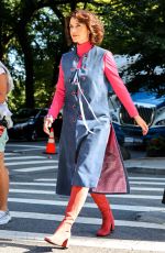 RACHEL BROSNAHAN on the Set of The Marvelous Mrs Maisel in New York 08/18/2022