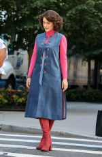 RACHEL BROSNAHAN on the Set of The Marvelous Mrs Maisel in New York 08/18/2022