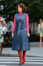 RACHEL BROSNAHAN on the Set of The Marvelous Mrs Maisel in New York 08/18/2022