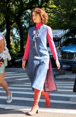RACHEL BROSNAHAN on the Set of The Marvelous Mrs Maisel in New York 08/18/2022
