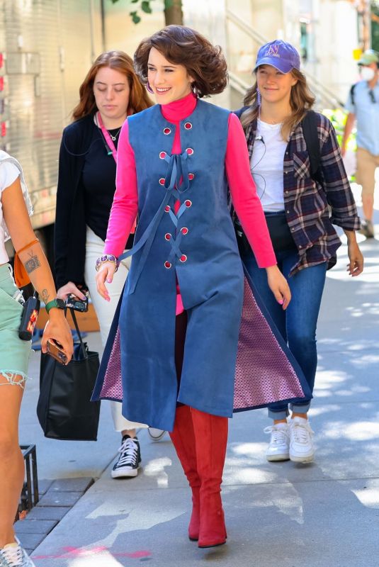 RACHEL BROSNAHAN on the Set of The Marvelous Mrs Maisel in New York 08/18/2022