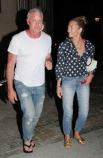 REBECCA GAYHEART and Eric Dane Leaves an Italian Restaurant in Saint Tropez 08/18/2022