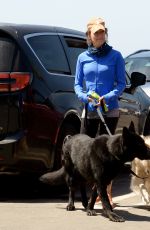 RENEE ZELLWEGER Out with Her Dogs in Laguna Beach 08/25/2022
