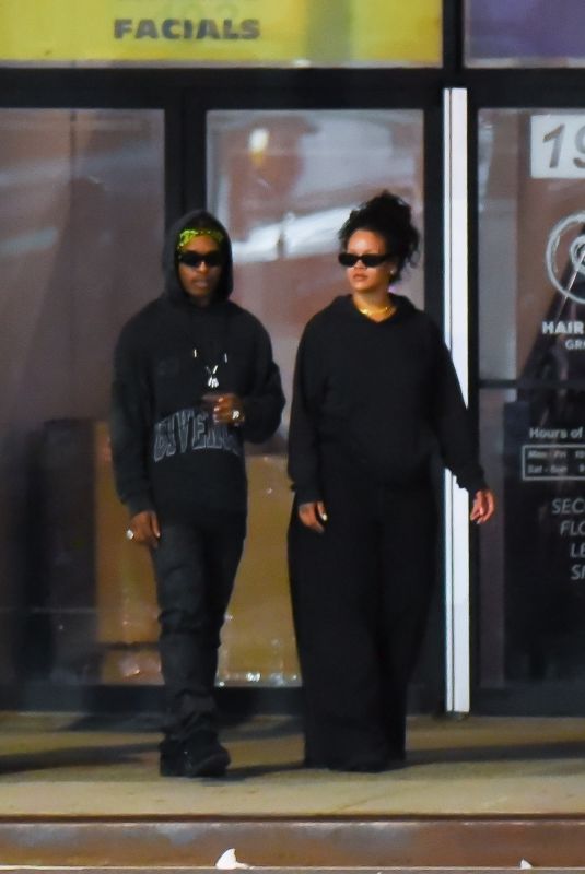RIHANNA and A$AP Rocky Night Out in New York 08/04/2022
