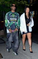 RIHANNA and A$AP Rocky Out for Dinner at Emillio