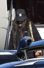 RIHANNA Arrives at a Private Jet in Los Angeles 08/14/2022