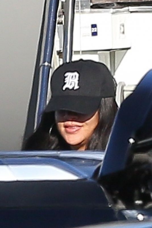 RIHANNA Arrives at a Private Jet in Los Angeles 08/14/2022