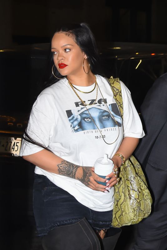 RIHANNA Night Out in New York 08/12/2022