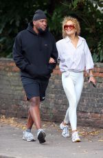 RITA ORA Out for Lunch with a Friend in London 08/28/2022