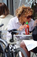 RITA ORA Out for Lunch with a Friend in London 08/28/2022