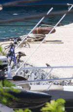 ROSIE HUNTINGTON-WHITELEY and Jason Statham at a Boat Trip Around Greek Island of Schinoussa 08/23/2022