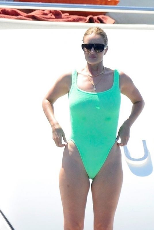 ROSIE HUNTINGTON-WHITELEY in Swimsuit at a Boat in Formentera 08/07/2022