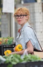RUMER WILLIS Shopping at Farmers Market in West Hollywood 08/07/2022