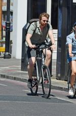 SAOIRSE RONAN and Jack Lowden Riding Bikes Out in London 07/31/2022