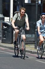 SAOIRSE RONAN and Jack Lowden Riding Bikes Out in London 07/31/2022