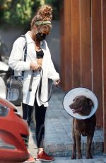 SARAH HYLAND Takes Her Dog to the Vet in Los Angeles 08/04/2022