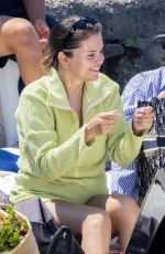 SELENA GOMEZ and Andrea Iervolino on a Boat in Positano 08/06/2022