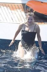 SELENA GOMEZ in Swimsuit at a Boat in Positano 08/02/2022