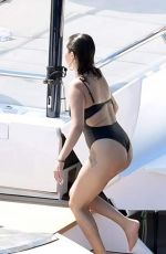 SELENA GOMEZ in Swimsuit at a Boat in Positano 08/02/2022