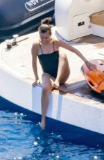 SELENA GOMEZ in Swimsuit at a Boat in Positano 08/02/2022