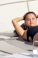 SELENA GOMEZ in Swimsuit at a Boat in Positano 08/02/2022
