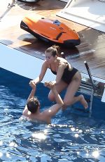 SELENA GOMEZ in Swimsuit at a Yacht in Positano 08/02/2022