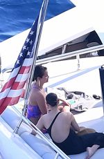 SELENA GOMEZ in Swimsuit at a Yatch in Italy 08/04/2022