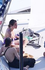 SELENA GOMEZ in Swimsuit at a Yatch in Italy 08/04/2022