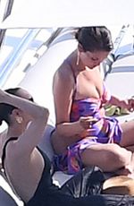 SELENA GOMEZ in Swimsuit at a Yatch in Italy 08/04/2022