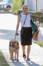 SELMA BLAIR Leaves Erewhon Market with Her Service Dog in Studio City 08/09/2022