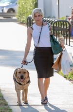 SELMA BLAIR Leaves Erewhon Market with Her Service Dog in Studio City 08/09/2022