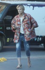 SHARON STONE Out and About in Beverly Hills 08/10/2022