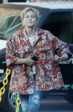 SHARON STONE Out and About in Beverly Hills 08/10/2022