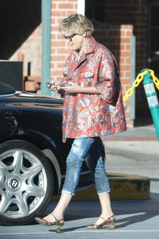 SHARON STONE Out and About in Beverly Hills 08/10/2022