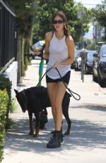 SIMI KHADRA Out with Her Dog in Los Angeles 08/03/2022