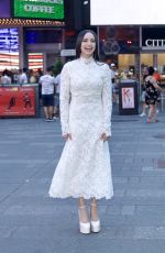 SOFIA CARSON Visits Billboard for Her Purple Hearts Movie at Times Square 08/08/2022