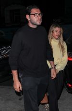 SOFIA RICHIE and Elliot Grainge Out for Dinner at Giorgio Baldi in Santa Monica 08/12/2022